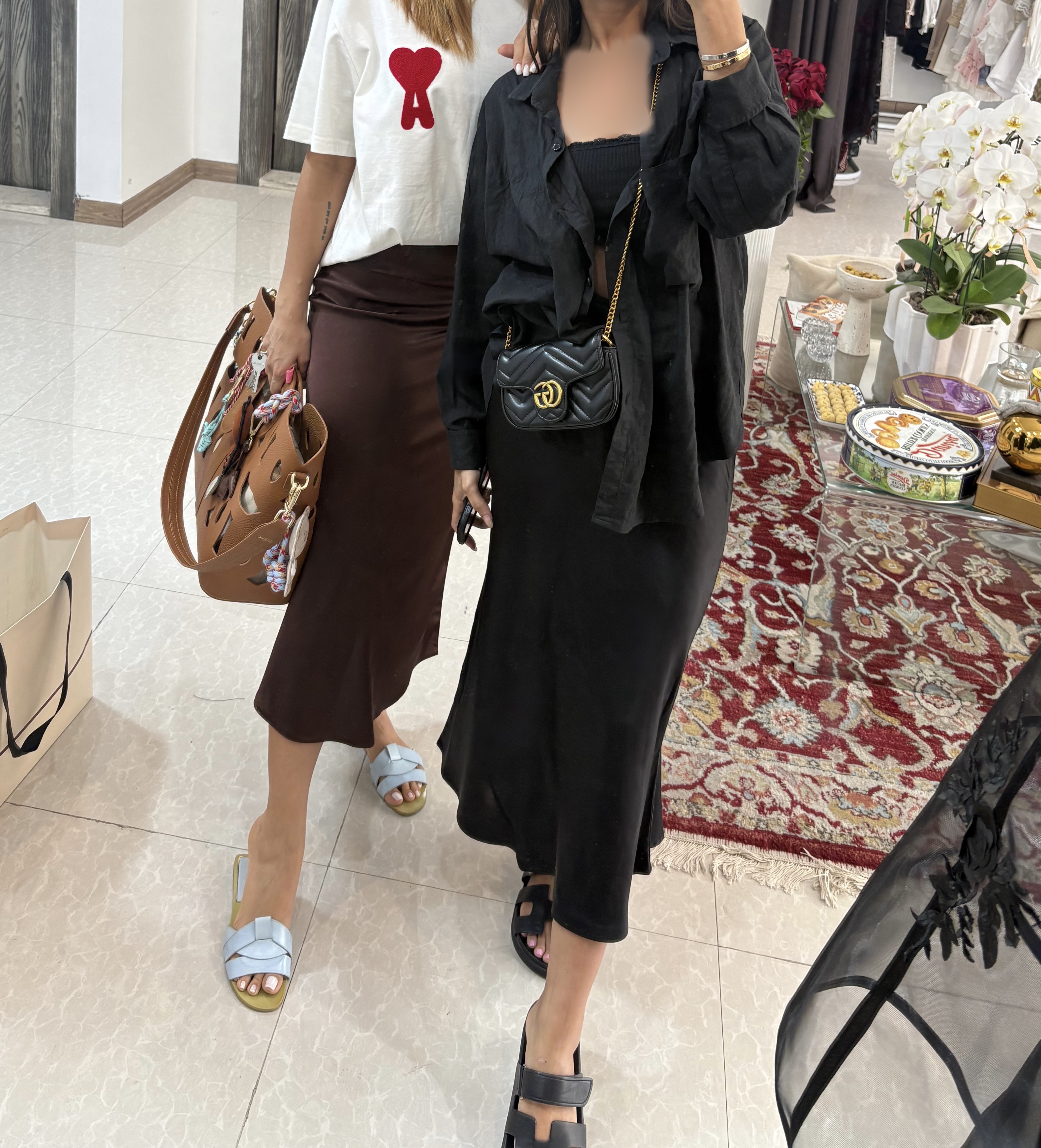 دامن ساتن زنانه